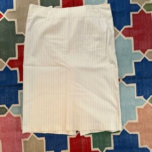 Vintage Benetton Cream Pinstripe Skirt